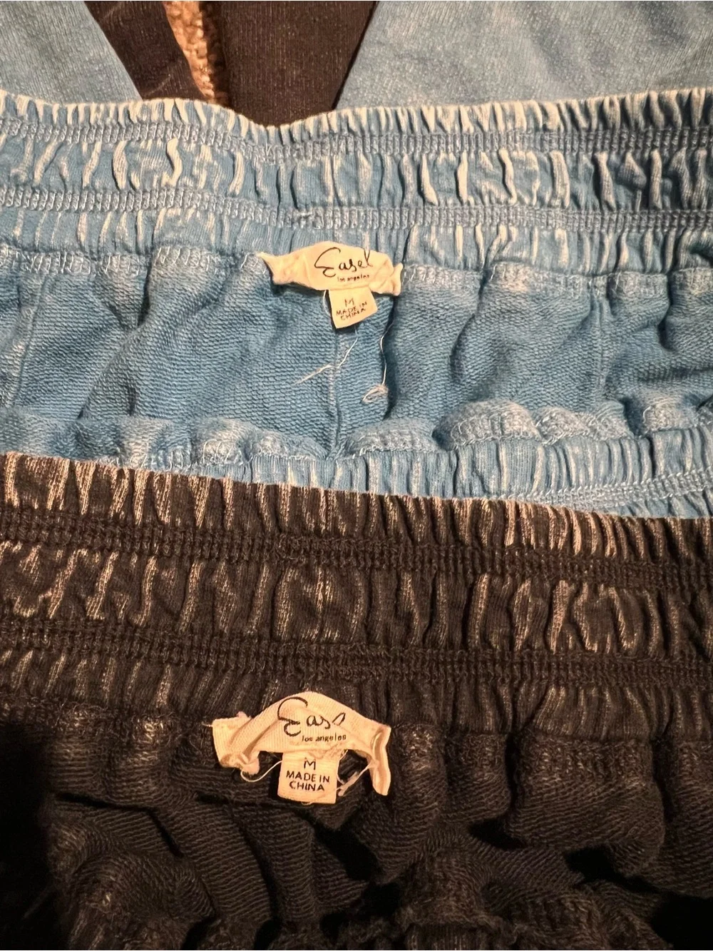 Easel Black & Light Blue mineral wash jogger pants - Picture 2 of 4